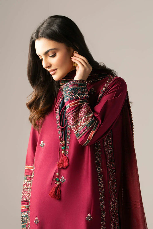 Ellena - 3-PC Stitched Embroidered Suit