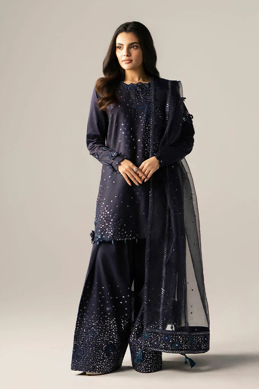 Ellena - 3-PC Stitched Embroidered Suit