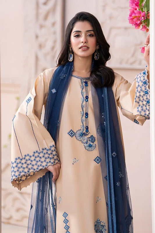 Ellena - 3-PC Stitched Embroidered Suit
