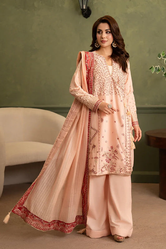 Ellena - 3-PC Stitched Embroidered Suit
