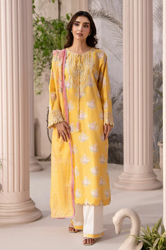 Ellena - 3-PC Stitched Embroidered Suit