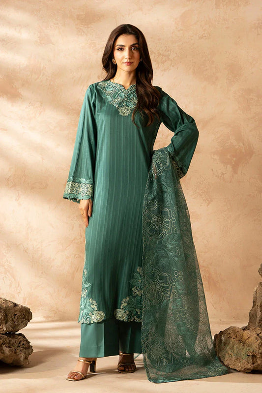 Ellena - 3-PC Stitched Embroidered Suit