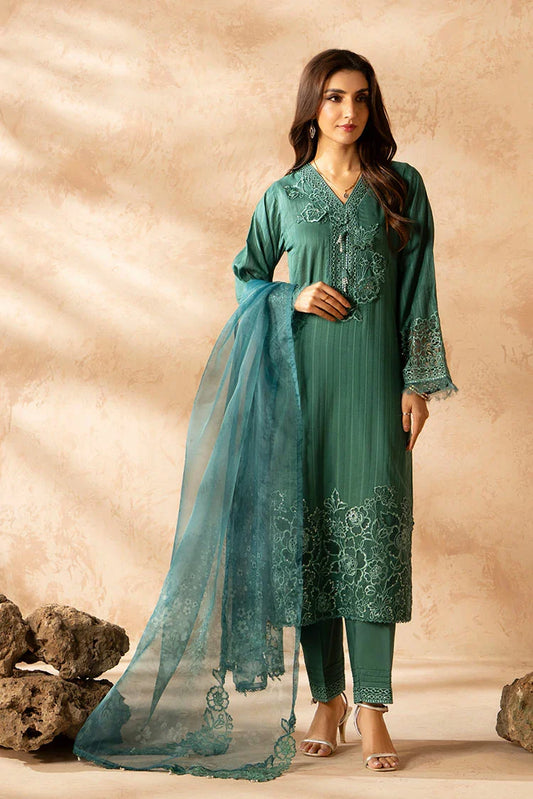 Ellena - 3-PC Stitched Embroidered Suit