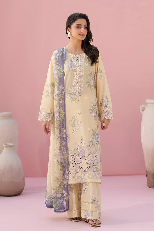 Ellena - 3-PC Stitched Embroidered Suit