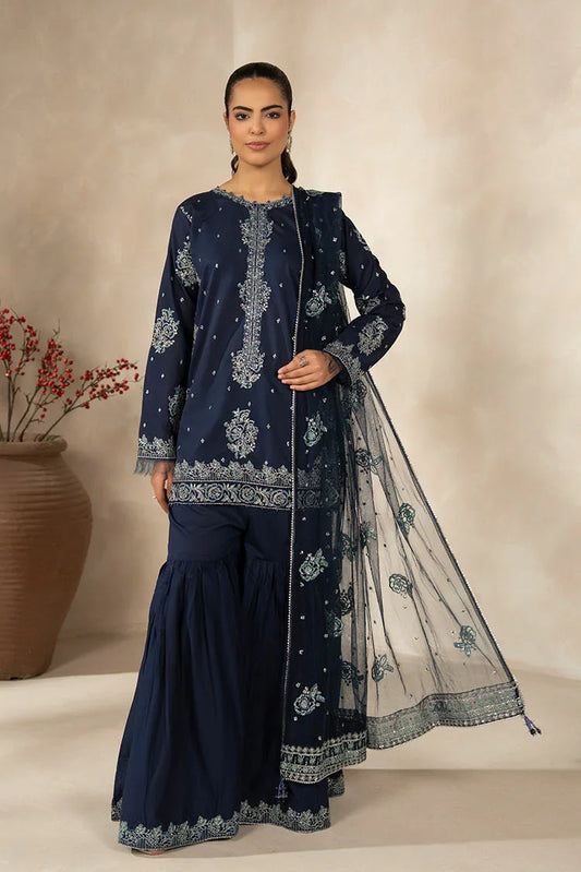 Ellena - 3-PC Stitched Embroidered Suit