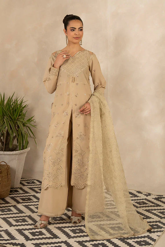 Ellena - 3-PC Stitched Embroidered Suit