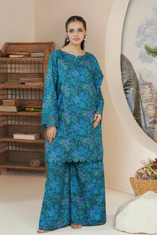 Ellena - 2-PC Stitched Printed Suit