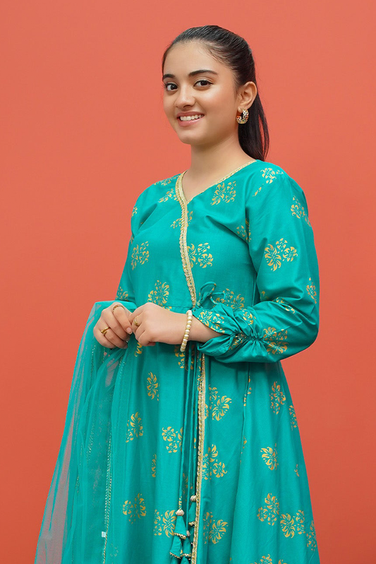 Picture of <!--bxk-->Modest - Cambric Printed 3 Piece Suit - 8445 - Available at Raja Sahib