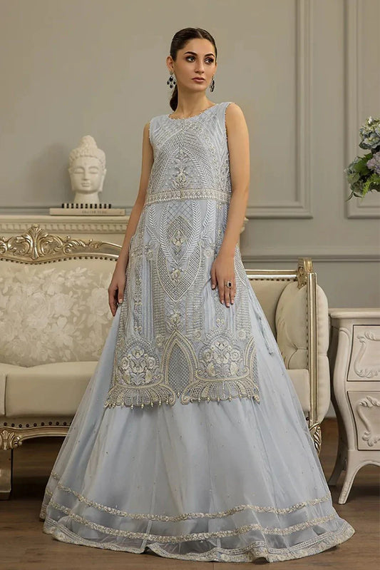 Threads & Motifs - Embroidered Shirt With Lehenga - 8640