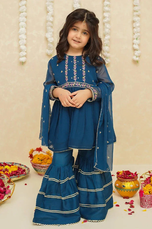 Picture of <!--bon-->Modest - Toddlers 3 Piece Chiffon Suit - 8910 - Available at Raja Sahib