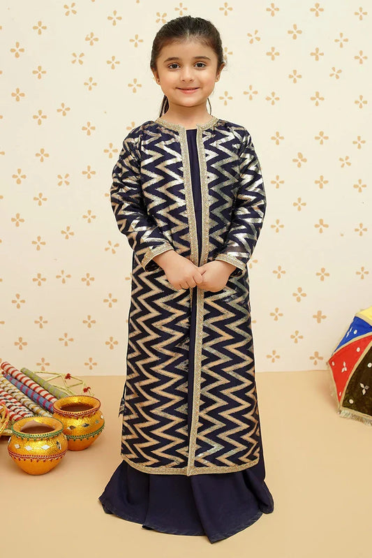 Picture of <!--bnz-->Modest - Cotton 4 Piece Blue Set - 8985 - Available at Raja Sahib