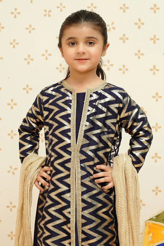 Picture of <!--bnz-->Modest - Cotton 4 Piece Blue Set - 8985 - Available at Raja Sahib