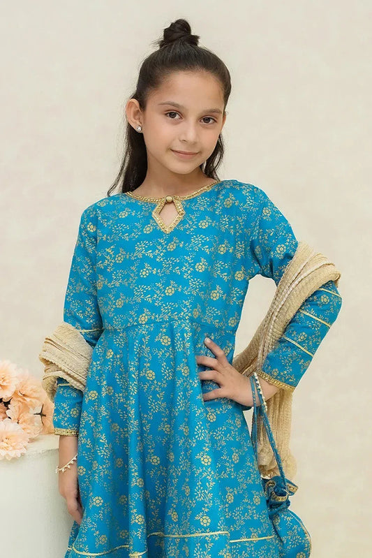 Picture of Modest - Asmani - 9060 - Blue - Available at Raja Sahib