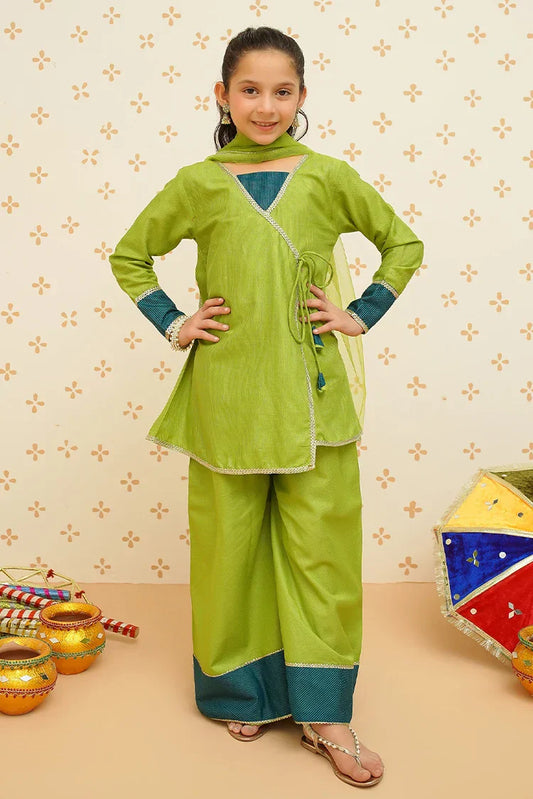 Picture of Modest - Girls 3 Piece Cotton Outfit - 9095 - Available at Raja Sahib