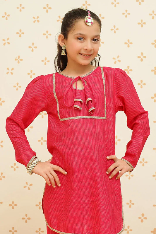 Picture of <!--bob-->Modest - Festive Pink Gharara Set - 9120 - Available at Raja Sahib