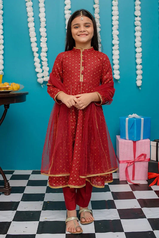 Picture of <!--bnt-->Modest - Toddlers 3 Piece Frock - 9280 - Available at Raja Sahib