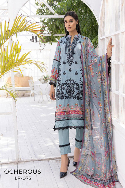 Picture of <!--jn-->Lala - LP 073 Ocherous Magnifique Embroidered Lawn Collection - Available at Raja Sahib