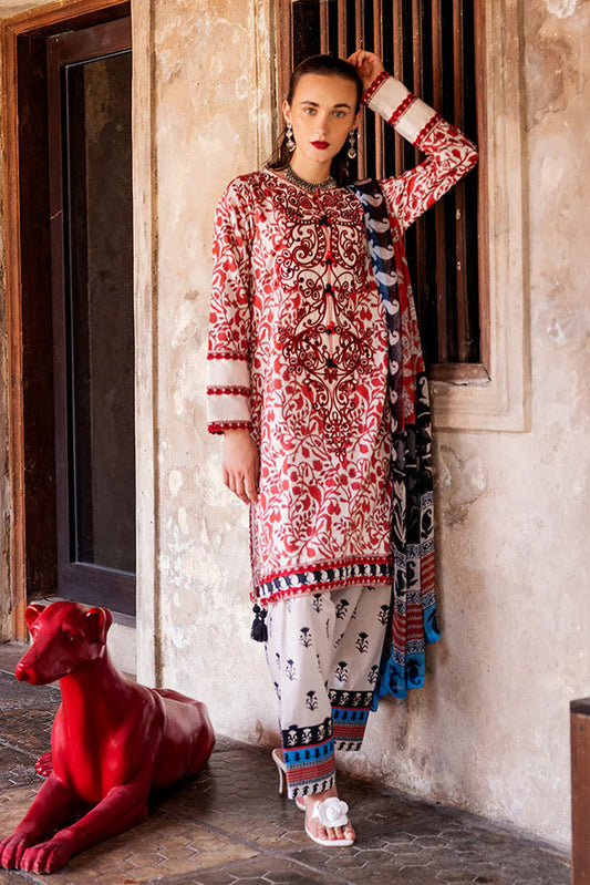 Picture of <!--aco-->Roheenaz - RNB-04A Kimia Taneez Block Printed Lawn Collection - Available at Raja Sahib