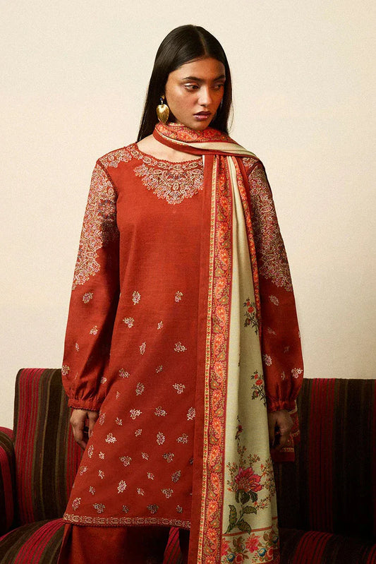 Picture of Hussain Rehar - Jugnu Autumn Winter Edit 2 - 02 AURELIA - Unstitched - Available at Raja Sahib