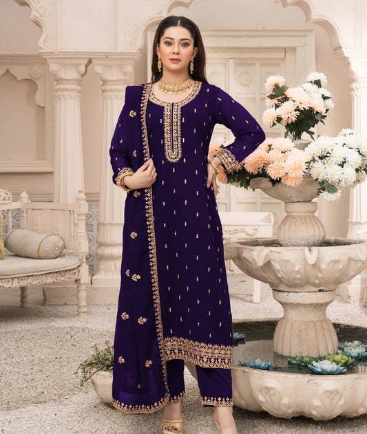 Abaan Zohan - Ada - Purple - 3 Piece