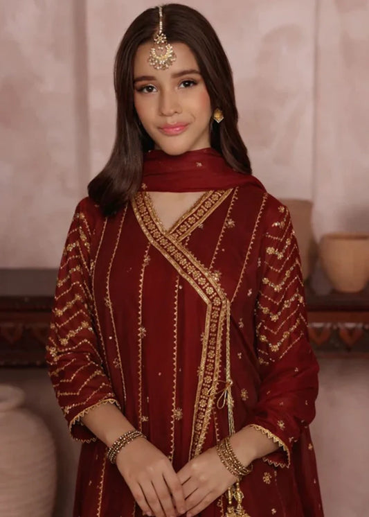 Abaan Zohan - Nayaab - Kids Maroon - 3 Piece