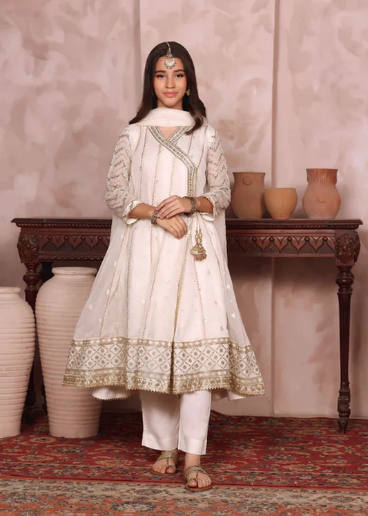 Abaan Zohan - Nayaab - Kids Off white - 3 Piece