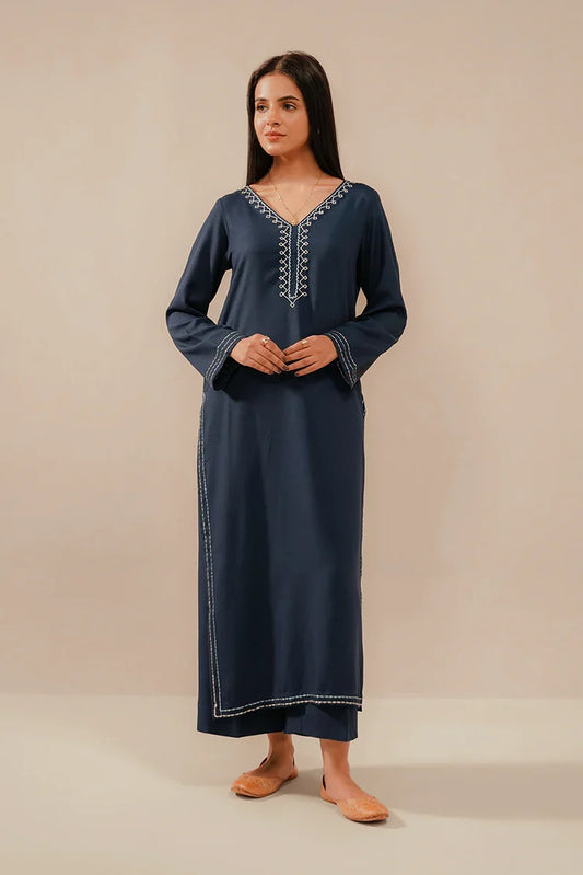 Divinely Crafted - Zyra Embroidered Co-Ords '25 - Indigo
