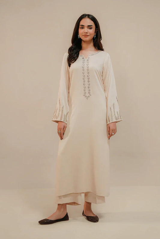 Divinely Crafted - Zyra Embroidered Co-Ords '25 - Ivory White