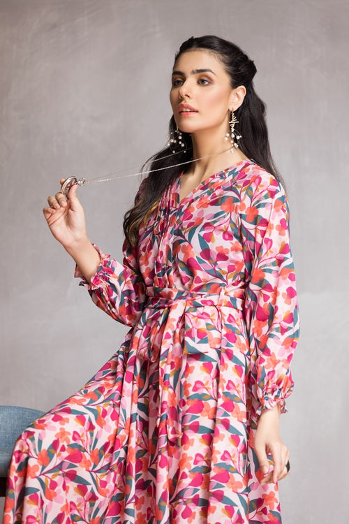 Ellena - Western Georgette Dress