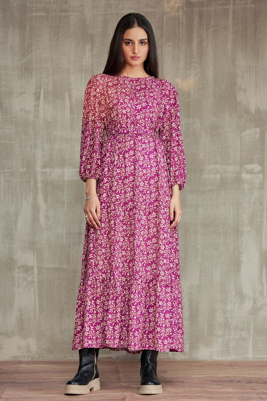 Ellena - Western Georgette Dress