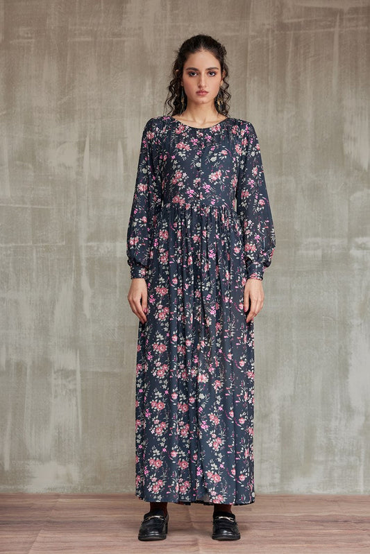 Ellena - Western Georgette Dress
