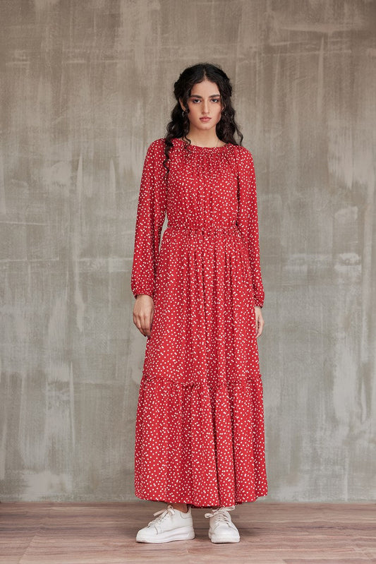 Ellena - Western Georgette Dress