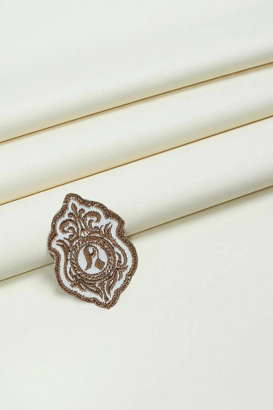 Fabrich - Unstitch Atlantis Wash & Wear Kameez Shalwar Fabric - Cream