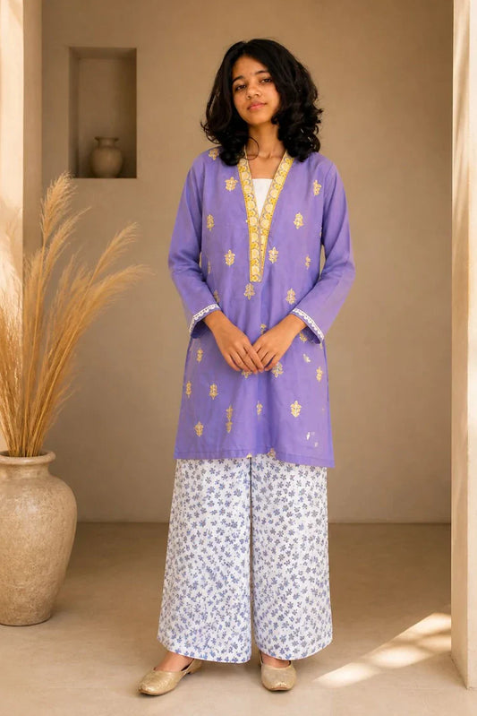 Abar - Chaoo - 2 Piece - Lavender Buti