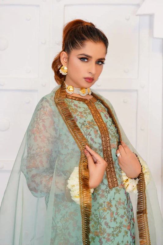 Picture of <!--bmi-->Emeralds - Daily Pret Collection - Aqua - Available at Raja Sahib