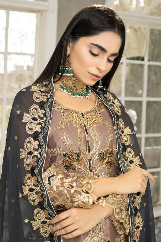 Picture of <!--mi-->Ketifa - Formals Unstitched Collection - Prismatic Brown - Available at Raja Sahib