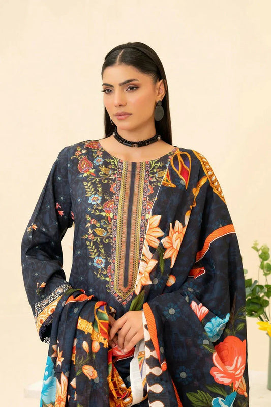 Lala - Lala Vintage Viscose Bana Dora Collection Vol 1 - LS-0411-Royal Depth - Unstitched