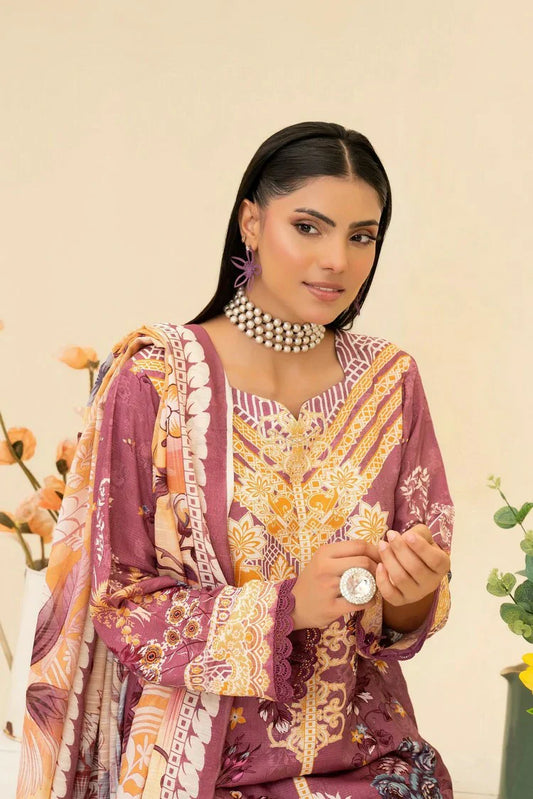 Lala - Lala Vintage Viscose Bana Dora Collection Vol 1 - LS-0414-Mauve Muse - Unstitched