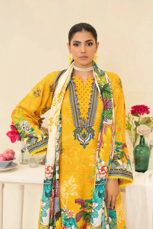 Lala - Lala Vintage Viscose Bana Dora Collection Vol 1 - LS-0416-Golden Hour - Unstitched