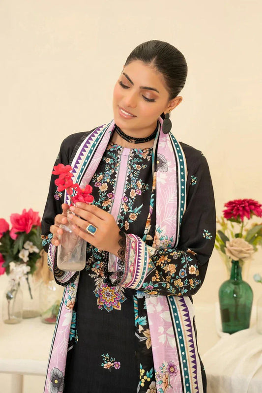 Lala - Lala Vintage Viscose Bana Dora Collection Vol 1 - LS-0418-Nightfall Elegance - Unstitched