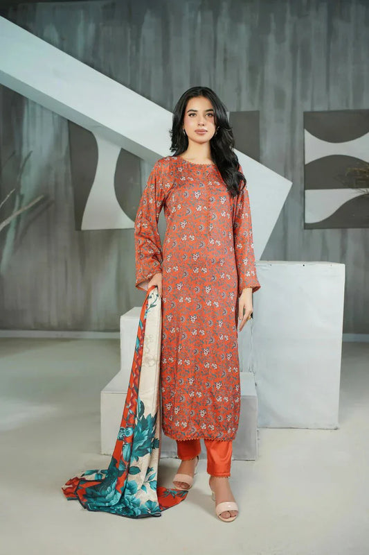 Lala - Sana Samia Winter Slub Collection Vol 1 - LS-0427-Blush Whisper - Unstitched