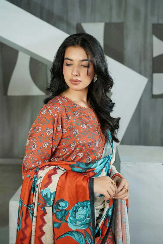 Lala - Sana Samia Winter Slub Collection Vol 1 - LS-0427-Blush Whisper - Unstitched