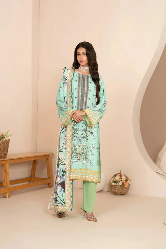 Lala - Mahee Doria Linen Collection Vol 1 - LS-0409-Marine Aura - Unstitched