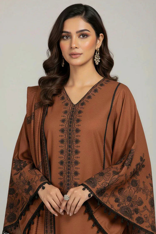 Nawaz Fabrics - Libaas Exclusive Winter Collection - LNF-71 COPPER COIN - Unstitched