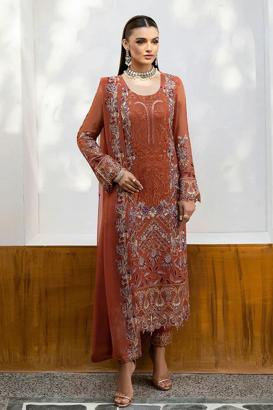 Picture of Ramsha - Chevron Embroidered Chiffon Collection Vol 10 - A-1007 - Unstitched - Available at Raja Sahib