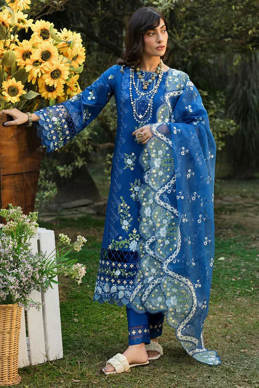 Picture of Sardinia - Floral Forest Luxury Lawn Collection - SR-803 Sapphire Flora - Unstitched - Available at Raja Sahib