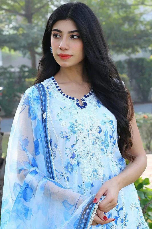 Picture of Zyna - Lawn Collection - 10 Lyra - Unstitched - Available at Raja Sahib