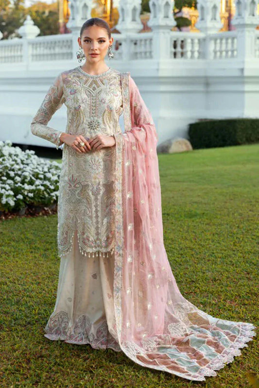 Picture of Zebtan - Zeenat Luxury Chiffon Collection Vol 23 - ZN-01 Onion Pink - Unstitched - Available at Raja Sahib