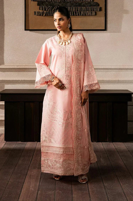 Picture of Freesia - Aqs Luxury Lawn Collection - HAMNA-FS50122 - Unstitched - Available at Raja Sahib