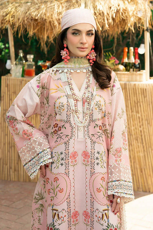 Picture of Sardinia - Cocktail Lawn Collection - 03 PINK PUNCH - Unstitched - Available at Raja Sahib